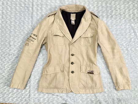VINTAGE DIESEL Herren Blazer beige Sand Gr. L, gut erhalten