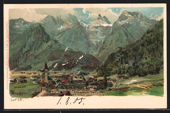 Cartoline postali: Edward Theodore Compton: Lofer, Totalans – Usato da Berlin venduto da bartko-reher