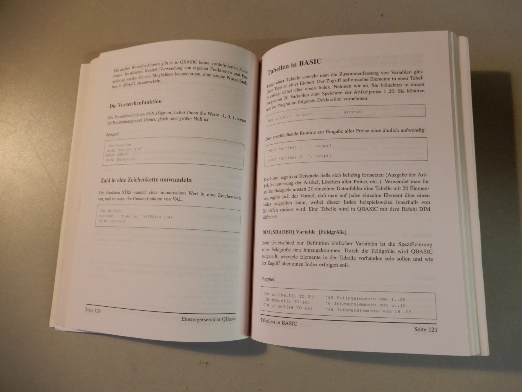 Libri: QBASIC Einsteigerseminar, Programmierung lernen Buch – Usato da Erstfeld venduto da Mario_boe0 8