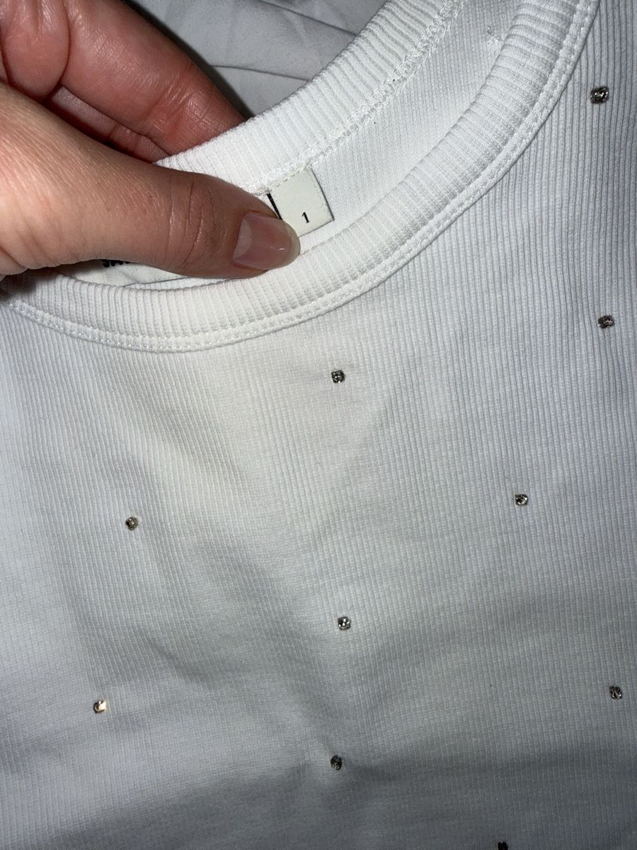 Sandro Tops: Glitzer Top weiss Sandro  – D'occasion à Bottmingen par Itsclaire 4