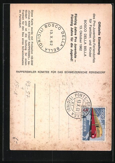 Cartoline postali: Einweihung des Pro Juventute-Feriendorfe – Usato da Berlin venduto da bartko-reher 1