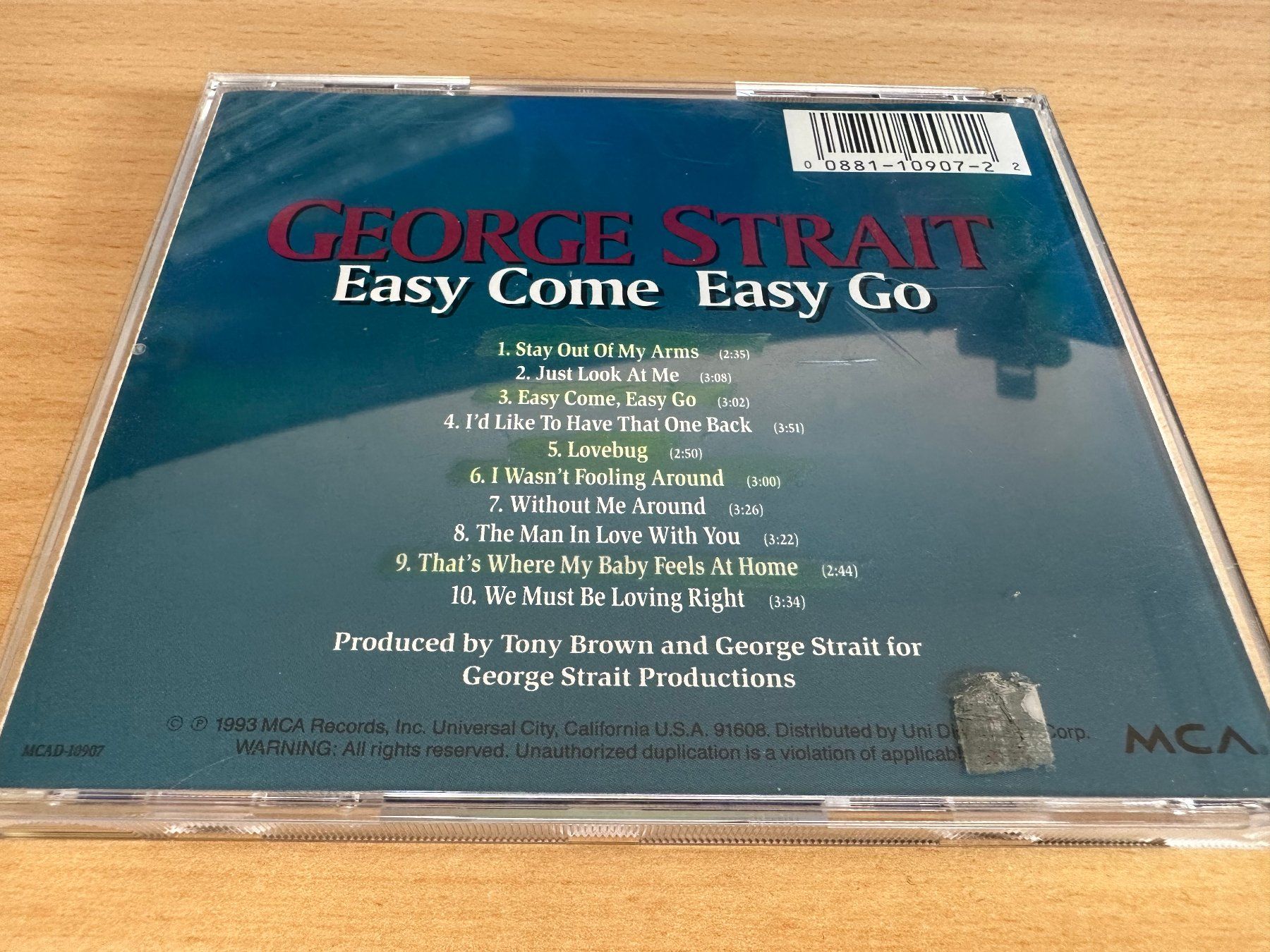 CD: George Strait – Easy Come Easy Go – Usato da Rikon im Tösstal venduto da Alpenmutz 1