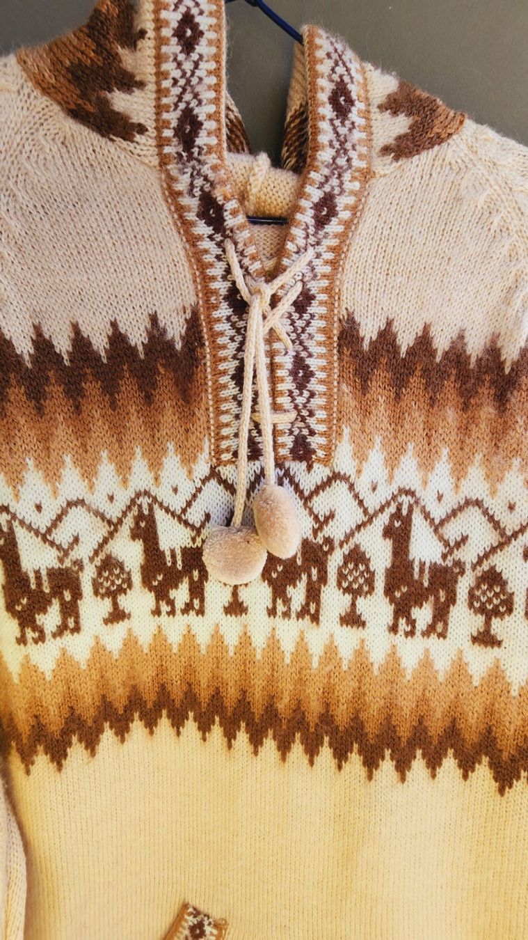 Maglioni & Felpe: wunderschöner Alpaka Pullover Gr.L, Farbe Beige, Braun, NEU! – Nuovo (secondo la descrizione) da Lima- Peru venduto da Alpaka-Haus 3