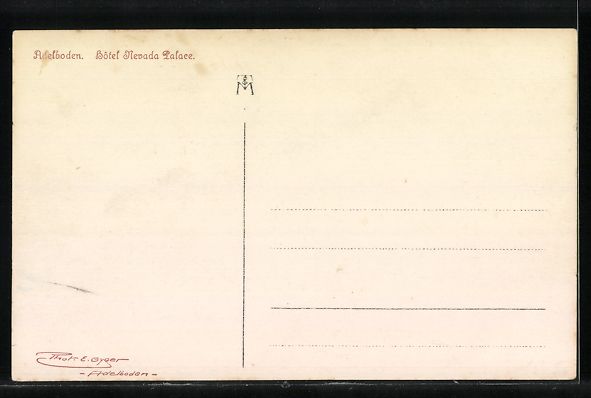 Cartoline postali: AK Adelboden, Hotel Nevada-Palace – Usato da Berlin venduto da bartko-reher 1
