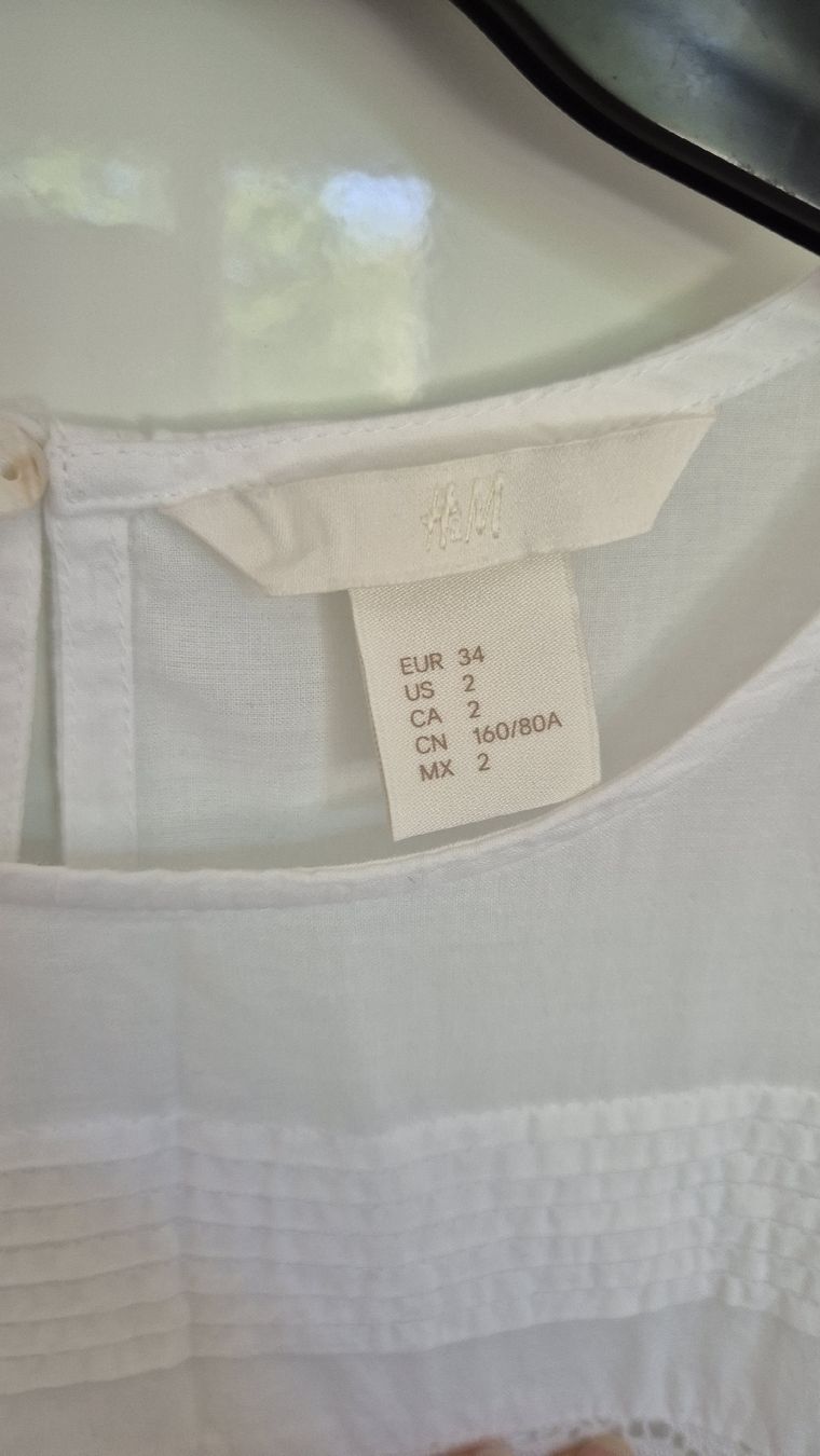 H&M Camicette: H&M Bluse Weiss Gr. 34, Sommer Bluse mit Spitze! – Usato da Winterthur venduto da ann_7lxx 1