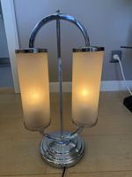 Lampe de table Art déco double éclairage chromé