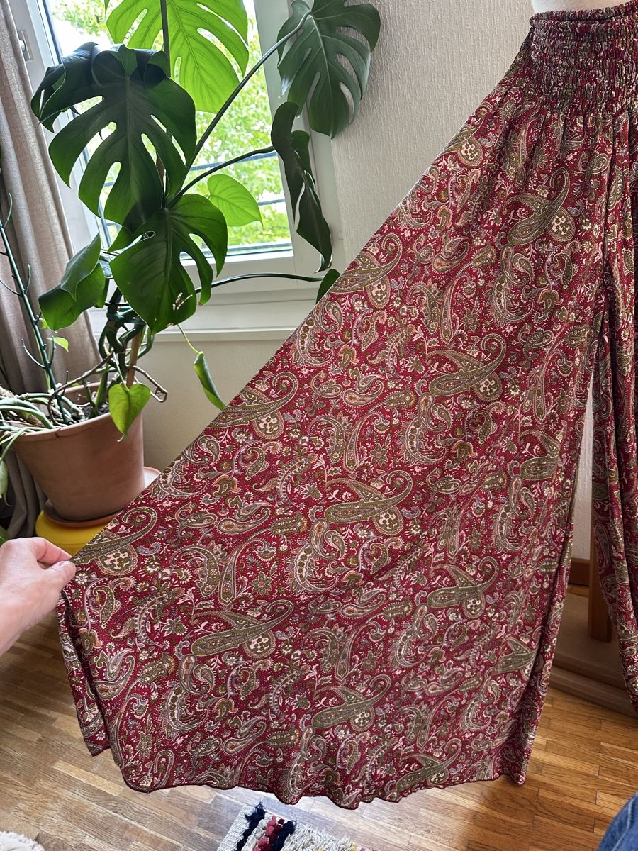 Hosen: Pantalon ample imprimé 70% soie 30% viscose taille unique – Neu (gemäss Beschreibung) aus Châtelaine von Alexandra.jankowski 2