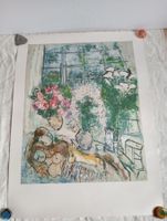 Marc Chagall - Das Weisse Fenster Kunstdruck 1986, 60x80 cm