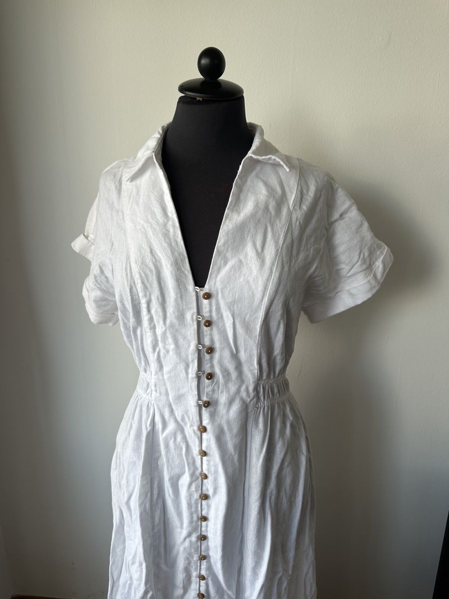 Zara Kleider: Blusen Hemdkleid weiss Grösse S mit Knöpfen – Gebraucht aus Wohlen AG von jes_9c79 2