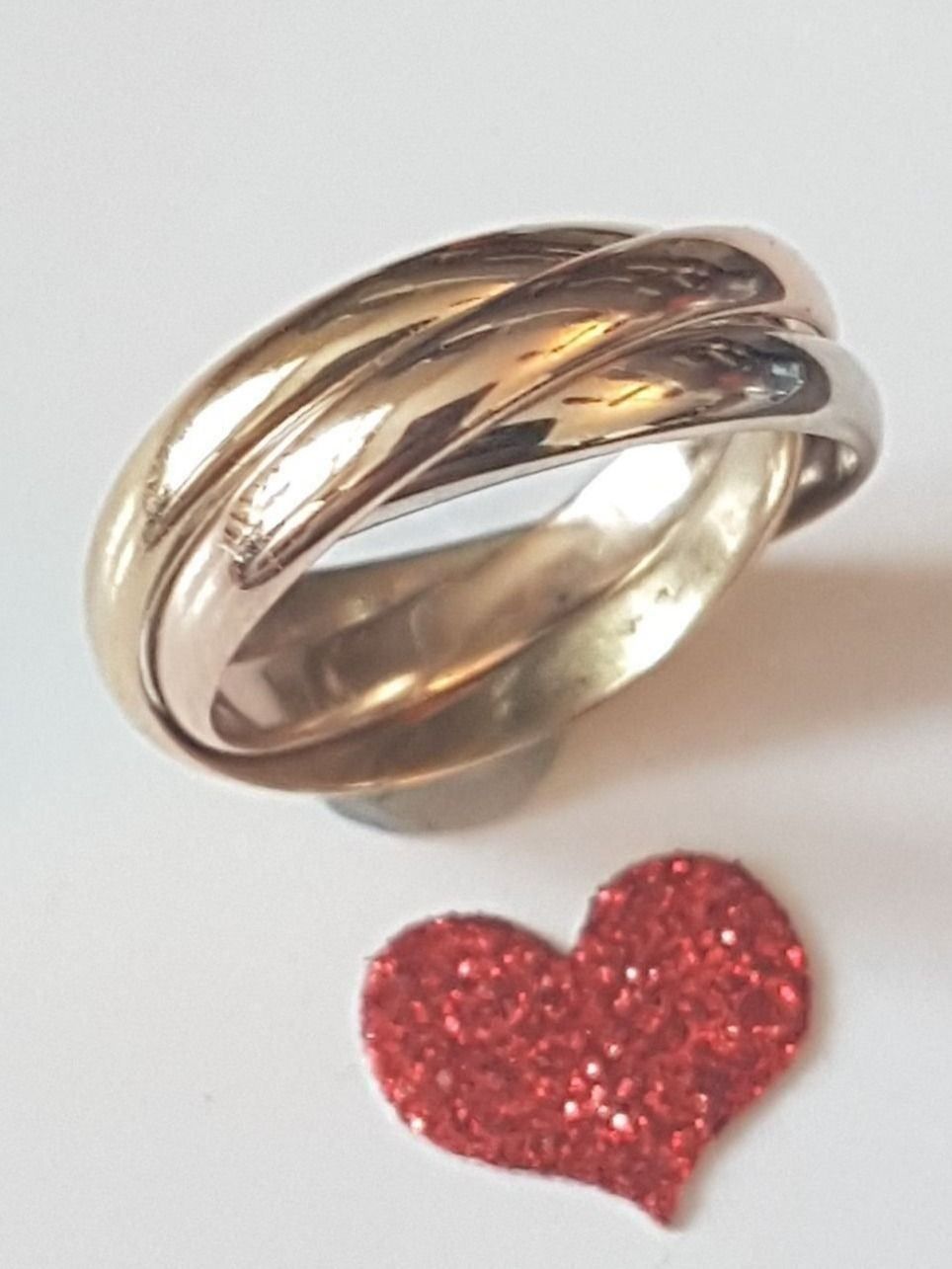 Anelli: Toller 3 farbiger 3 Anneaux Ring  18kt. – Nuovo (secondo la descrizione) da Unterägeri venduto da Altgoldschmuck 7