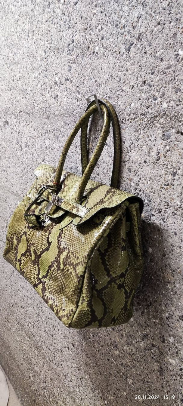 Borse da donna: Neue, Python, Retro Handtasche Vintage "Via Borgospesso" – Nuovo (secondo la descrizione) da Wettswil venduto da Chateauxfoto 1