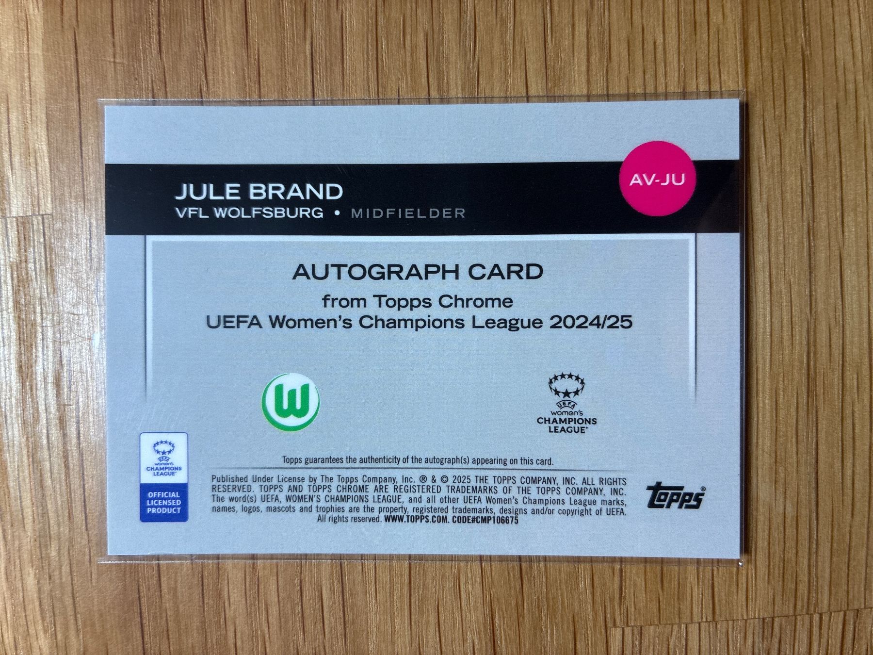 Topps Carte collezionabili: Topps Chrome Jule Brand Autogramm /199 – Usato da Wangenried venduto da Garagara 1