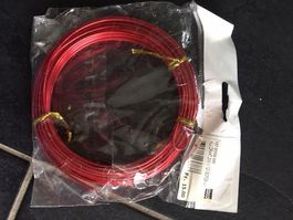 Alu-Draht 2 mm x 12 m, bordeauxrot, neu