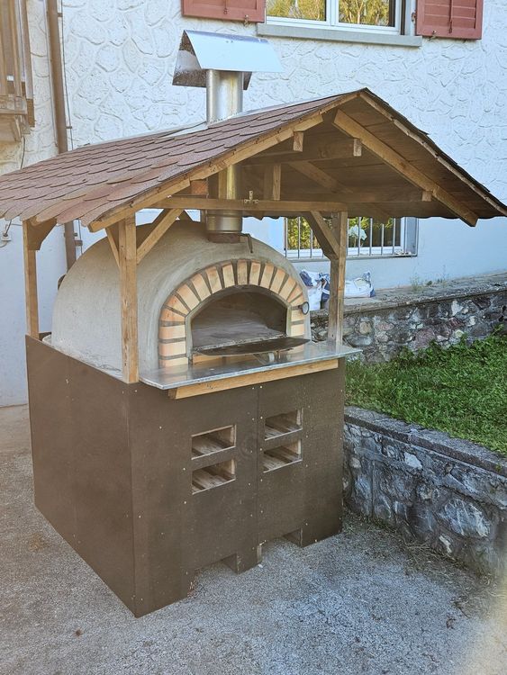 Pizzaofen,Brotbackofen Steinofen mit Dach Mobil Kaufen auf Ricardo