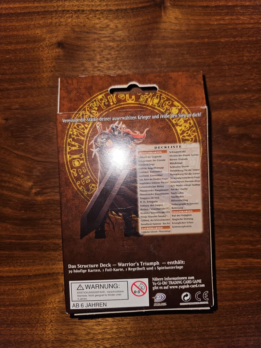 Yugioh Carte collezionabili: Yu-Gi-Oh Structure Deck Warrior's Triumph 1.Ed DE – Nuovo e nell'imballaggio originale da Hagenbuch ZH venduto da RoumanV 1
