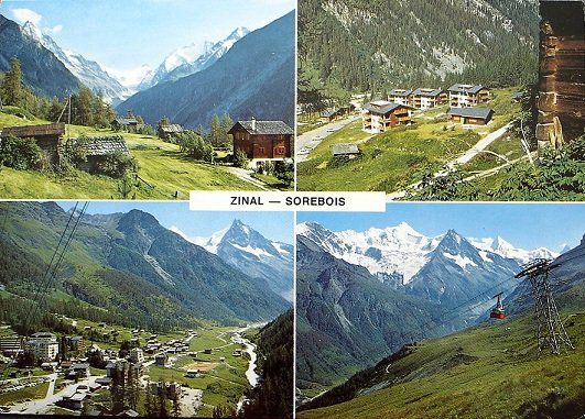 Cartoline postali: ZINAL Sorebois - Luftseilbahn – Usato da Jona venduto da philajona