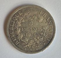 Frankreich 5 Francs 1876 «Hercule» – 900er Silber