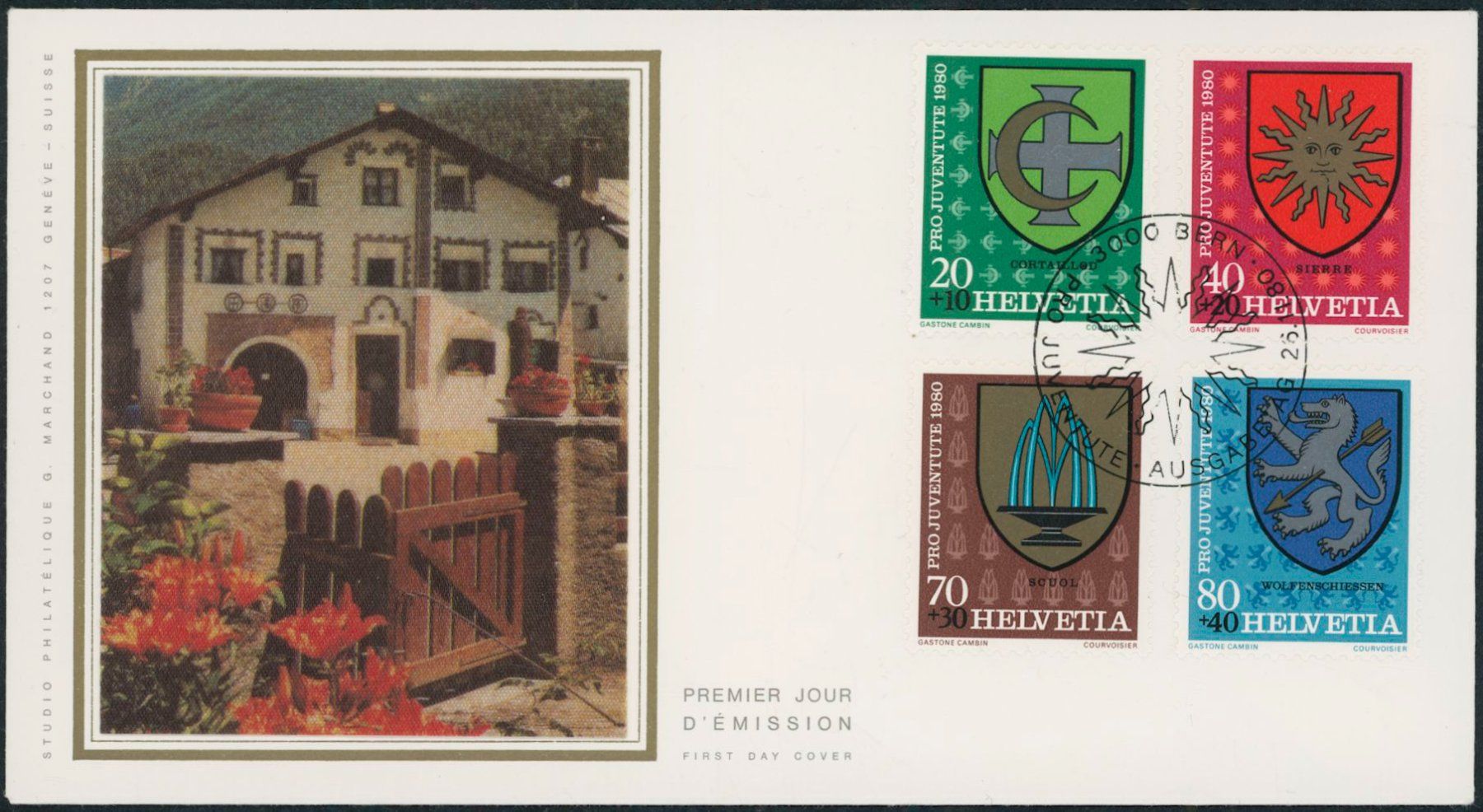 Tutti i francobolli: 1980 - Pro Juventute - Ersttagsbrief FDC ET – Usato da Schindellegi venduto da leecollect