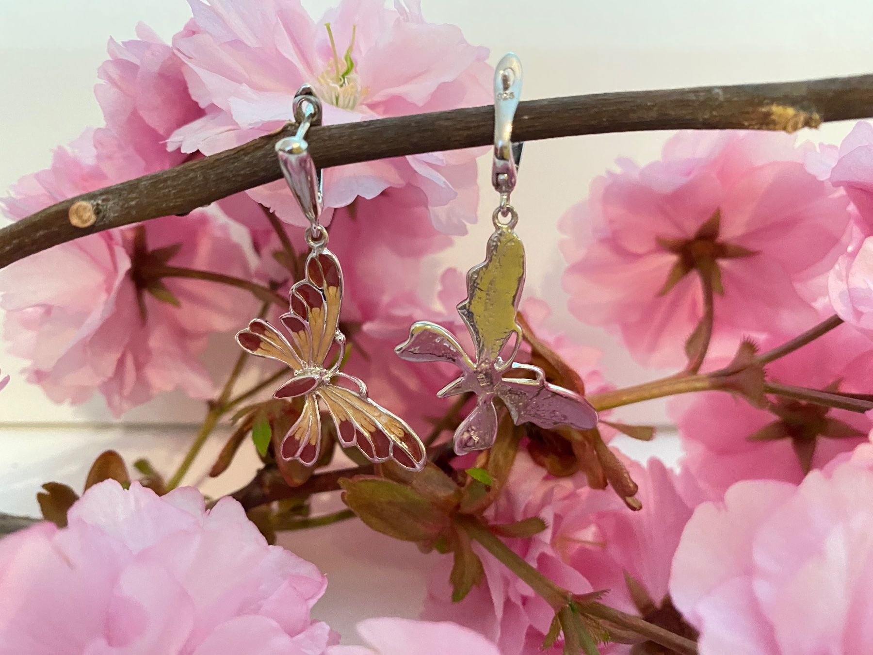 Ohrringe & -stecker: Ohrringe Enamel mit 925 Sterling Silver – Neu (gemäss Beschreibung) aus Zürich von LIBELLA13 3