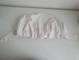Joli bustier blanc dentelle, taille XL