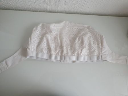 Joli bustier blanc dentelle, taille XL