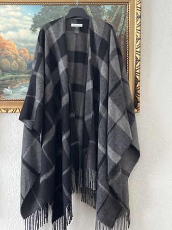 GAT RIMON Poncho 💯Alpaka GrOne,Gereinigt Neuewertig Top