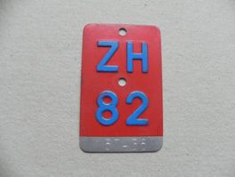 Velonummer Velo Rad ZH 1982 Zürich 82 Nummer Geschenk Bike