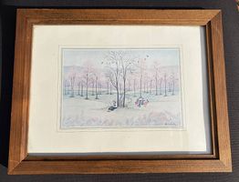 Petit tableau bucolique signé MA. PASCUAL