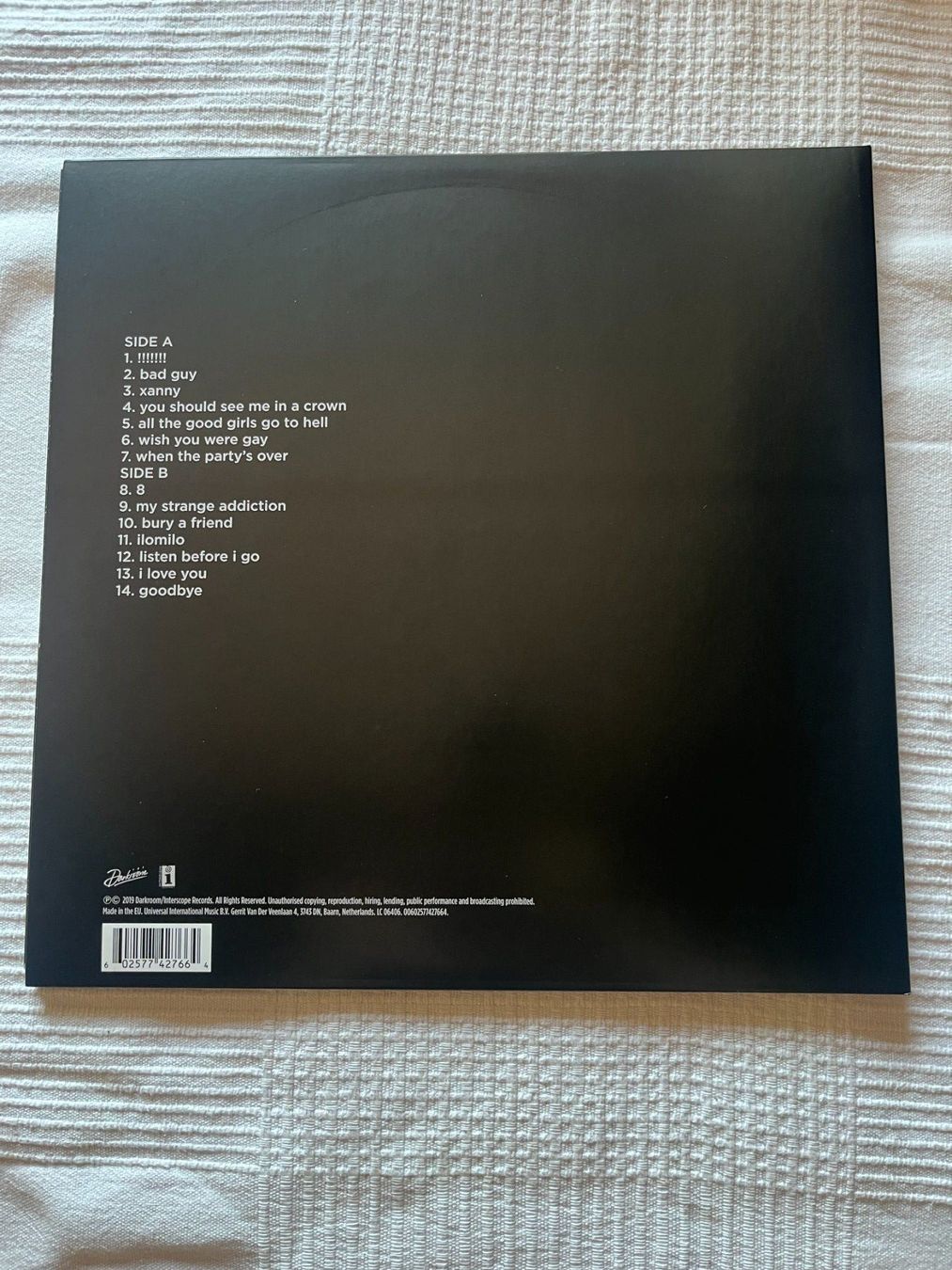 Dischi in vinile: Billie Eilish - When We All Fall Asleep, Where Do We Go? LP – Usato da Effretikon venduto da ChrisLamberger 2