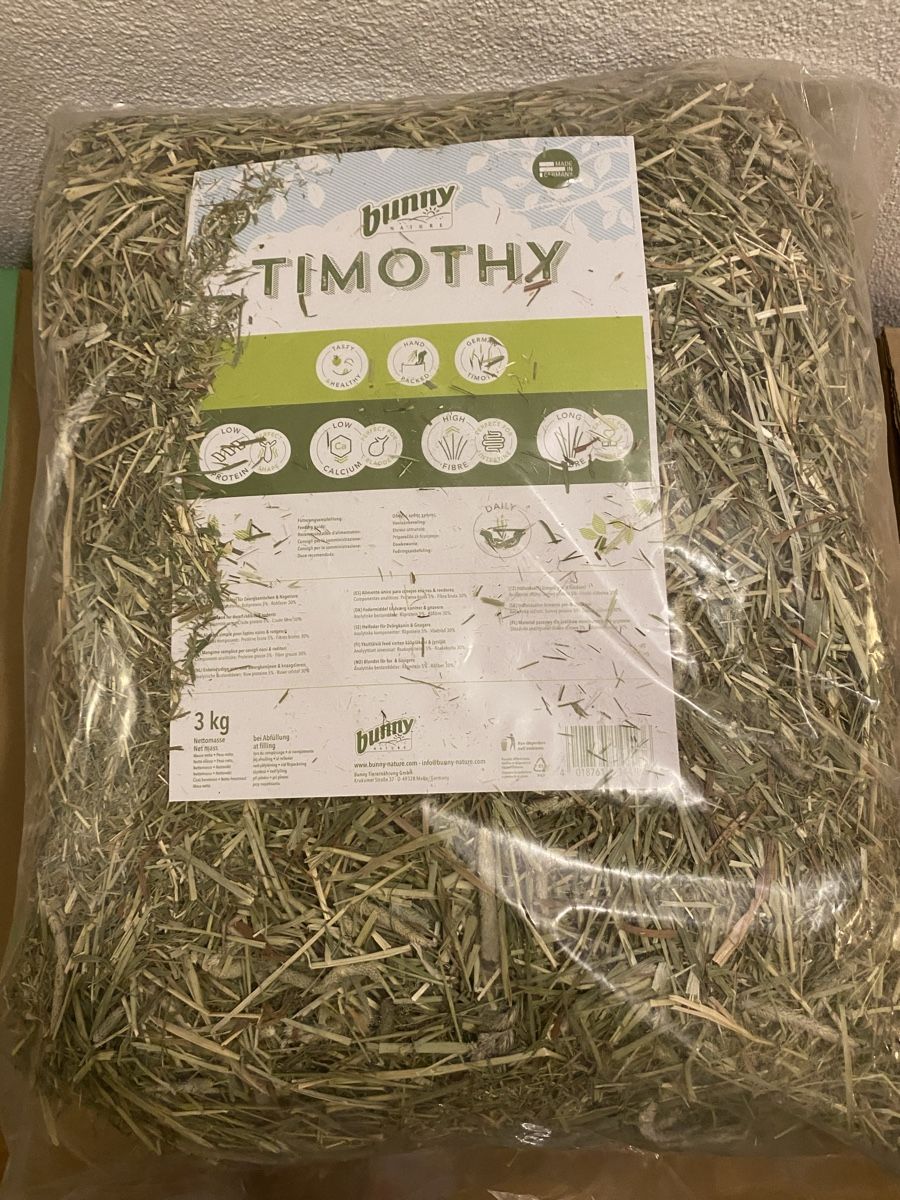 Nourriture: 5x 3kg Timothy Heu – Neuf avec emballage d'origine à Horw par bijou1986