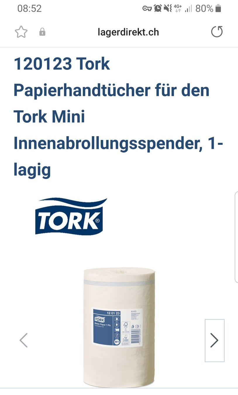 Portasciugamani: TORK 558000 Mini Innenabrollspender-Elevation Linie NEU + 2R – Nuovo e nell'imballaggio originale da Killwangen venduto da Marc-Antonio 3