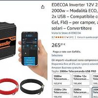EDECOA 2000W Pure Sine Wave Inverter (12V to 220V/230V)