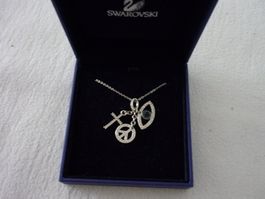 Swarovski Halskette mit 3 versch. Anhänger