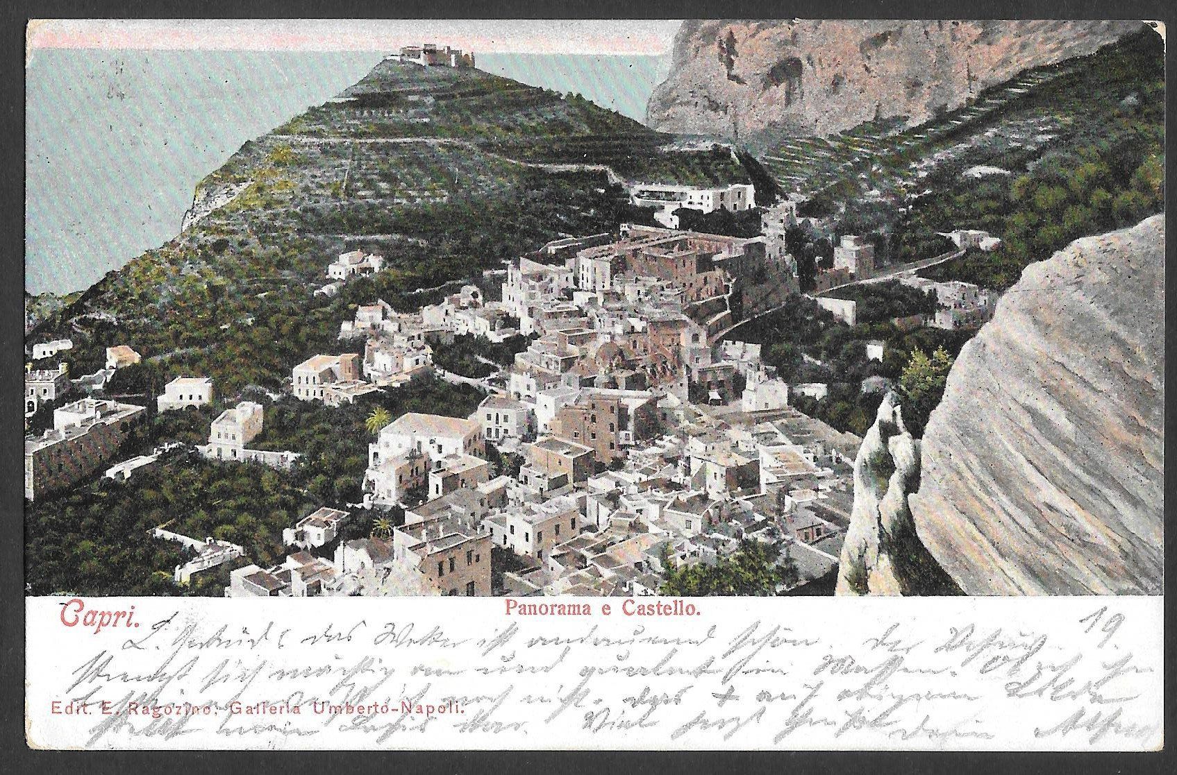 Ansichtskarten: Capri Panorama e Castello – Gebraucht aus Olten von clotaldi