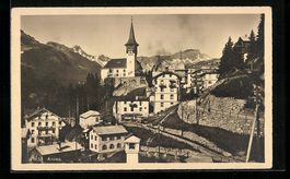 Arosa, Ortspartie mit Gasthaus Central