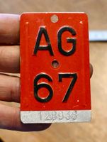 Velonummer AG von 1967 - Aargau - AG 67