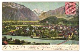 Relief-AK Interlaken, Gesamtansicht mit 