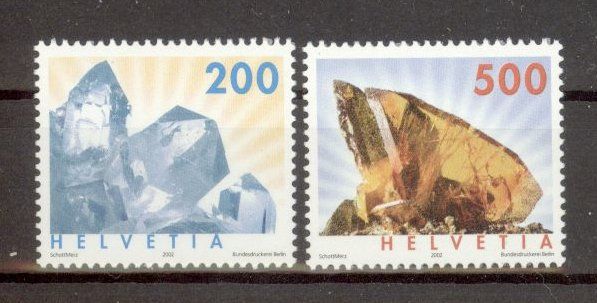 Alle Briefmarken: 2002, Dauermarken Mineralien ** – Gebraucht aus Willisau von Vollstempel
