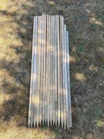 Holzpfähle 14 Stück spitz zugeschnitten H 150cm, 3x3cm