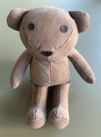 Handgemachter Teddybär aus echtem Leder - Anthrazit
