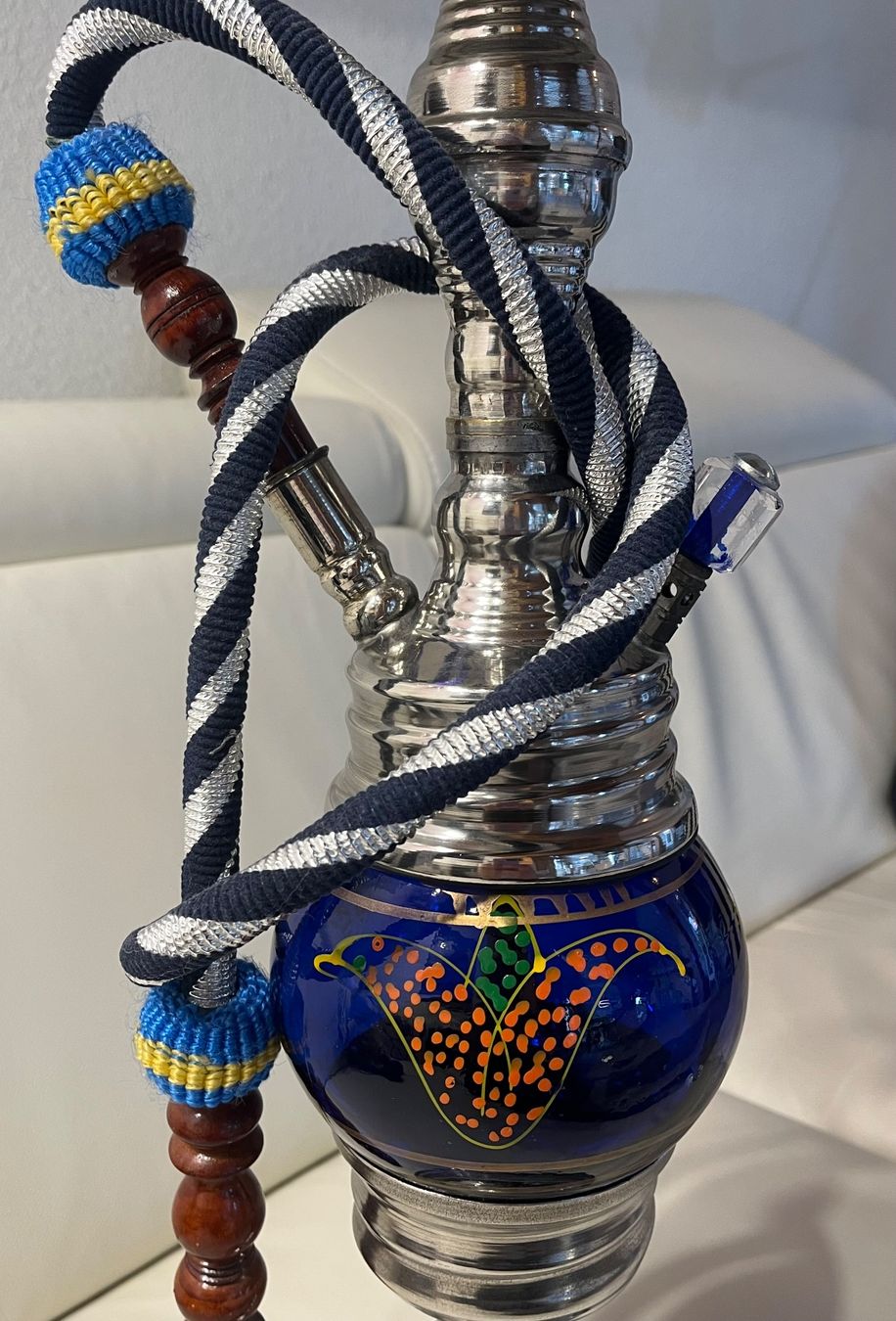 Narghilé: Shisha Wasserpfeiffe neu Blau/silber – Nuovo (secondo la descrizione) da Roggwil TG venduto da Jolivon63 4