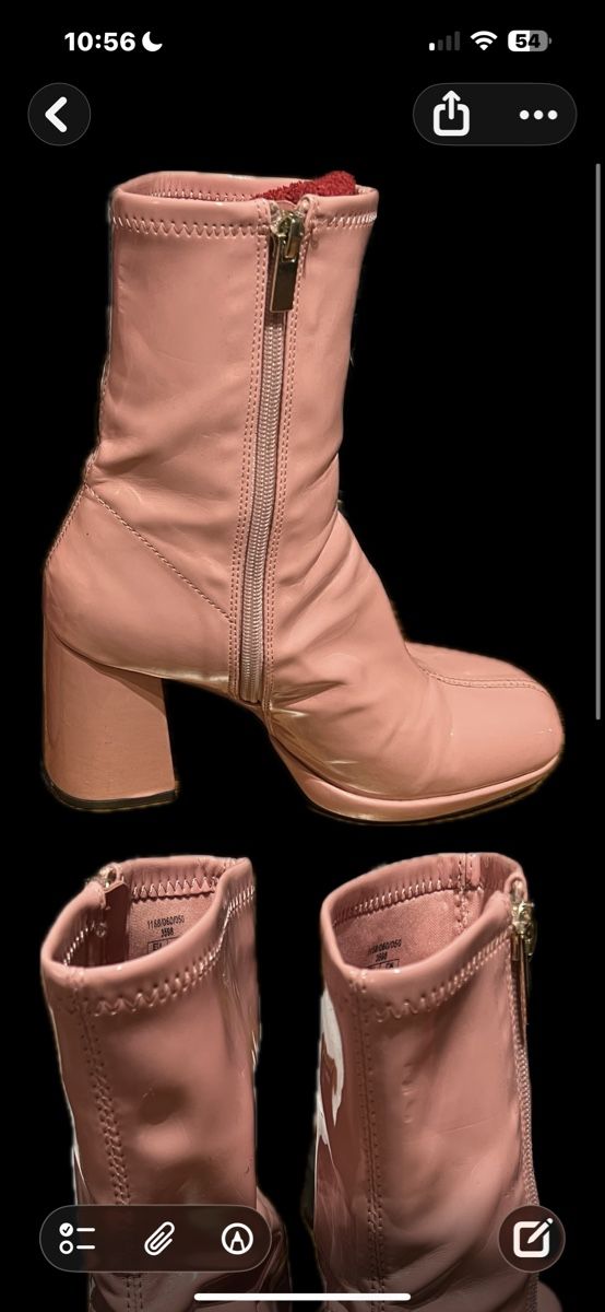 Damenschuhe: Stiefeletten rosa Blockabsatz Grösse 38 neu – Gebraucht aus Triesen von mel_5fx2