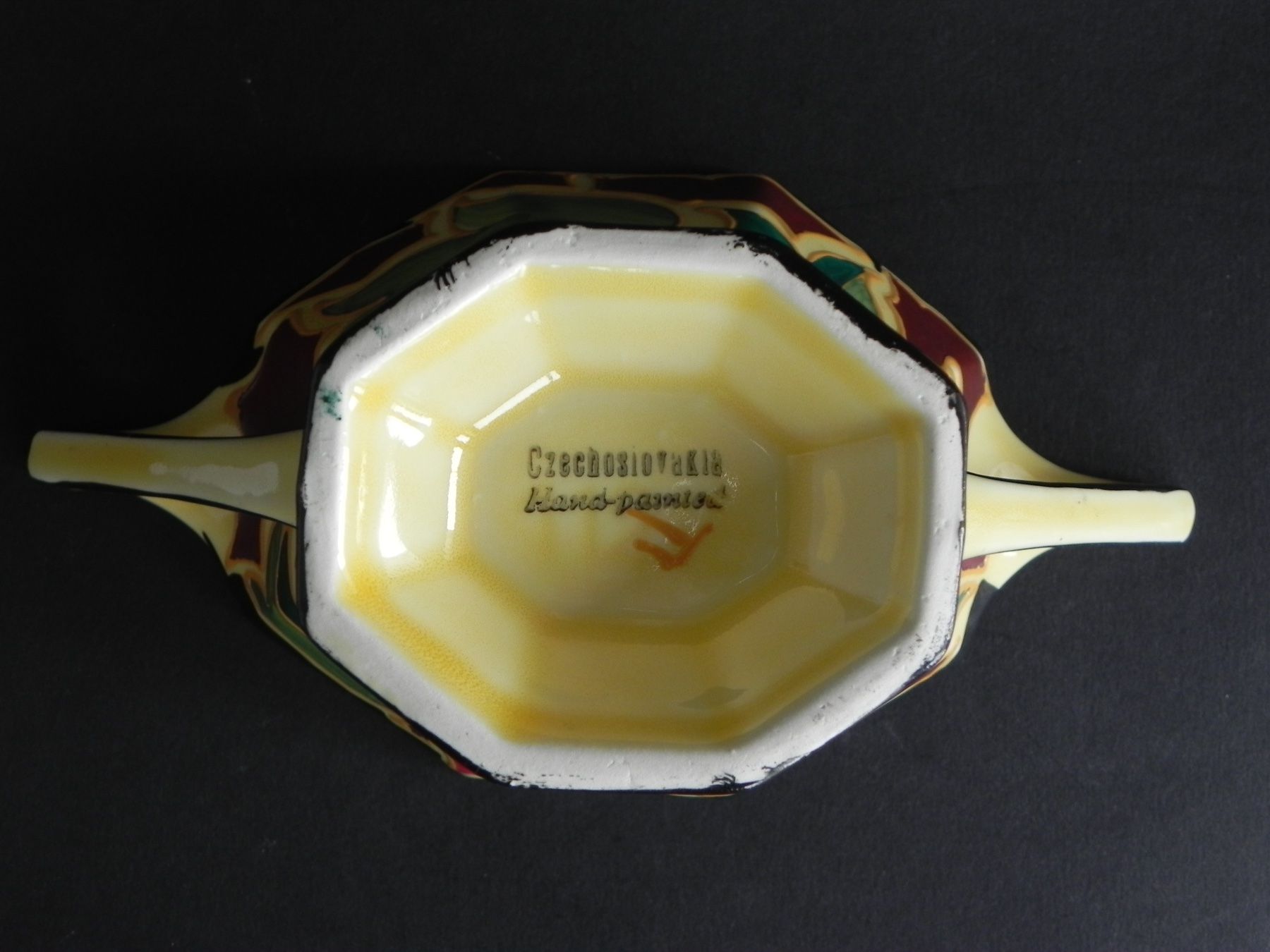 Schalen: Schöne Schale - Art Deco Design handpainted - Czechoslovakia – Gebraucht aus Zürich von LodgE-21 3