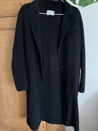 SANDRO Wollmantel, schwarz, Grösse 40 (eher kleiner)