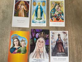 6 Madonna Maria Heiligenbildli Andachtsbilder
