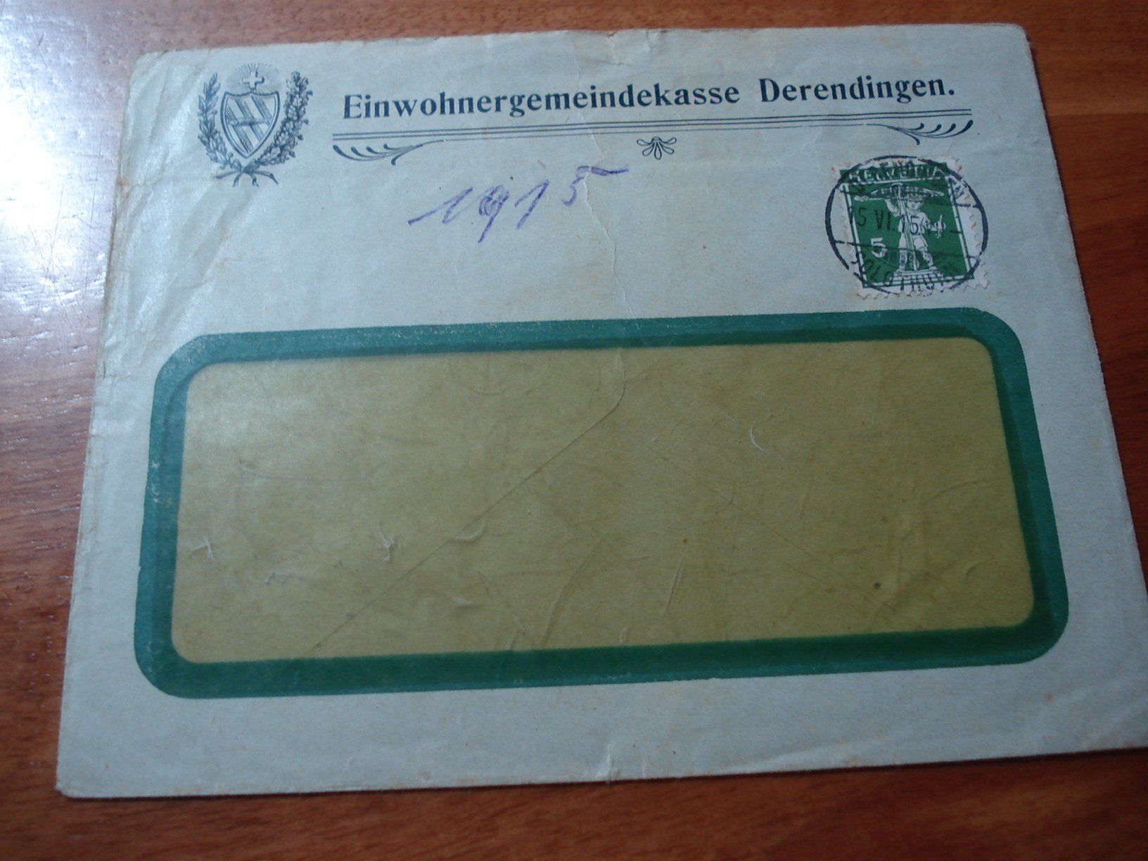 Tutti i francobolli: Brief Einwohnergemeindekasse Derendingen, 1915, o Derendinge – Usato da Niederwil AG venduto da morostahu