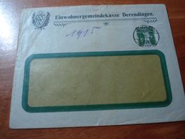 Brief Einwohnergemeindekasse Derendingen, 1915, o Derendinge