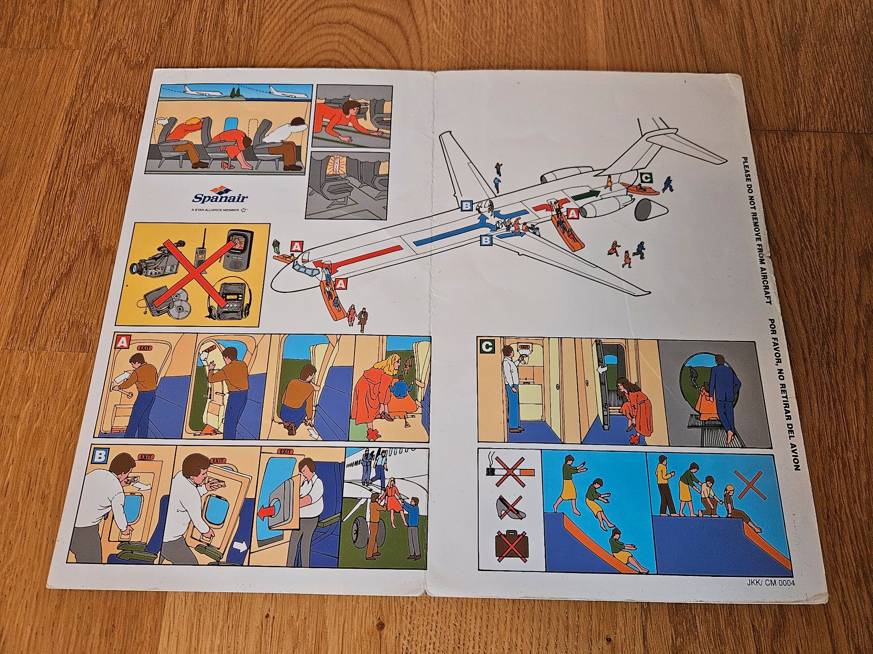 Documenti: Safety Card Spanair McDonnell Douglas MD-83 – Usato da Zürich venduto da bigToaster 1
