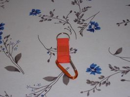 Schlüsselanhänger Karabiner orange