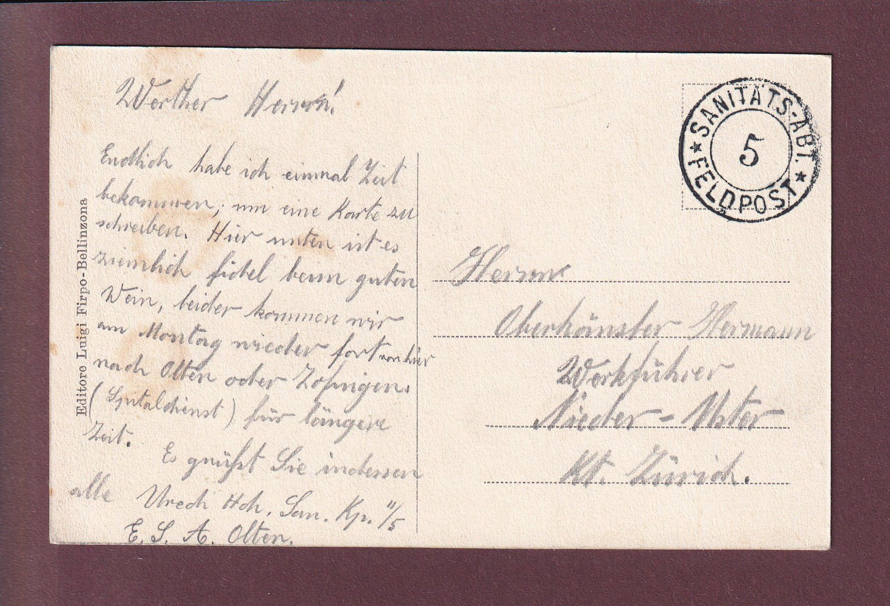 Cartoline postali: BELLINZONA - Castello d'Uri - Feldpost – Usato da Pully venduto da nicecards 1